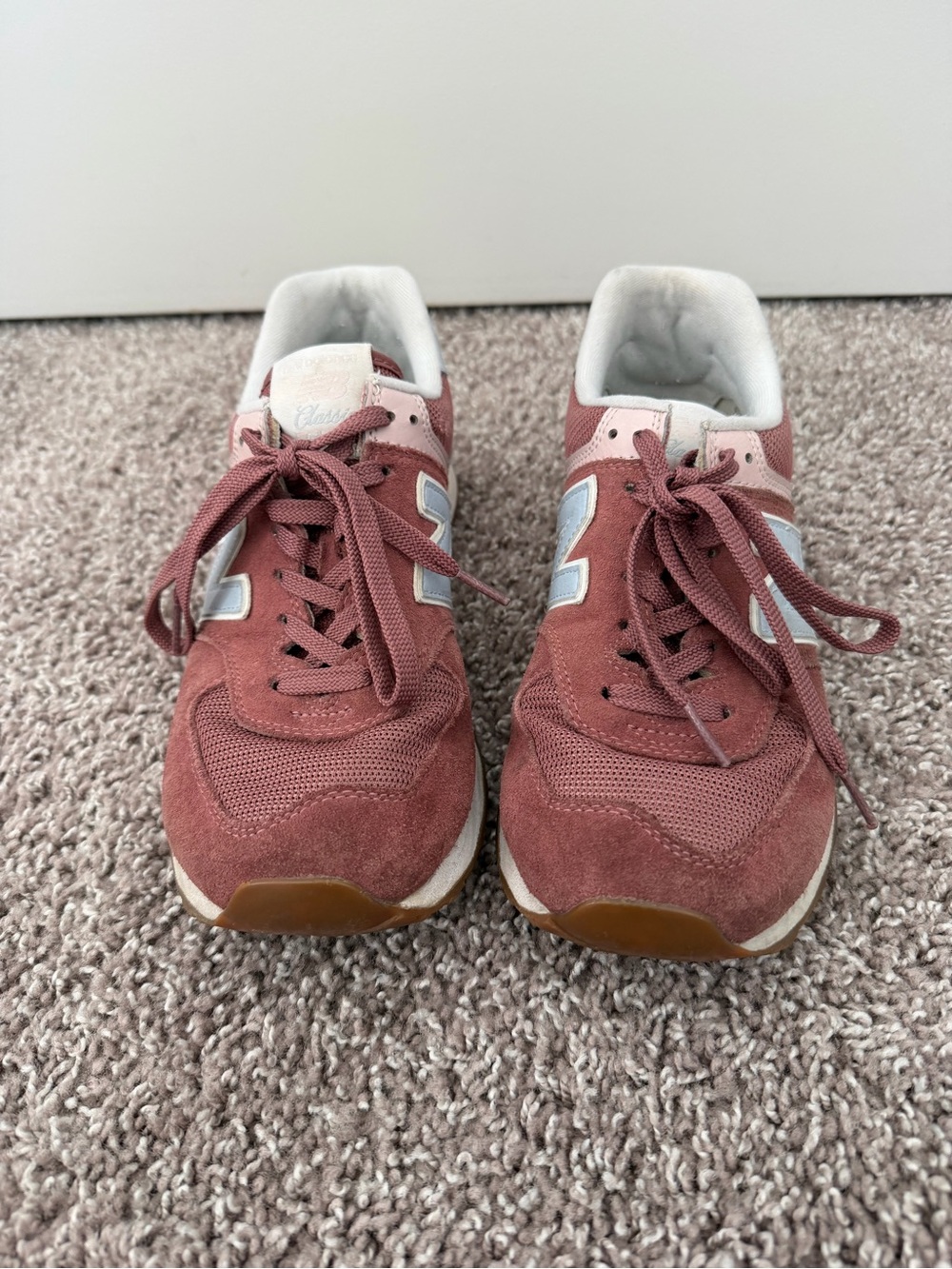 New Balance Women's Dusty Rose Suede & Mesh Sneakers
